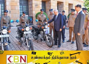 சீனாவினால் இலங்கை பொலிஸ் திணைக்களத்திற்கு மோட்டார் சைக்கிள்கள் வழங்கிவைப்பு!