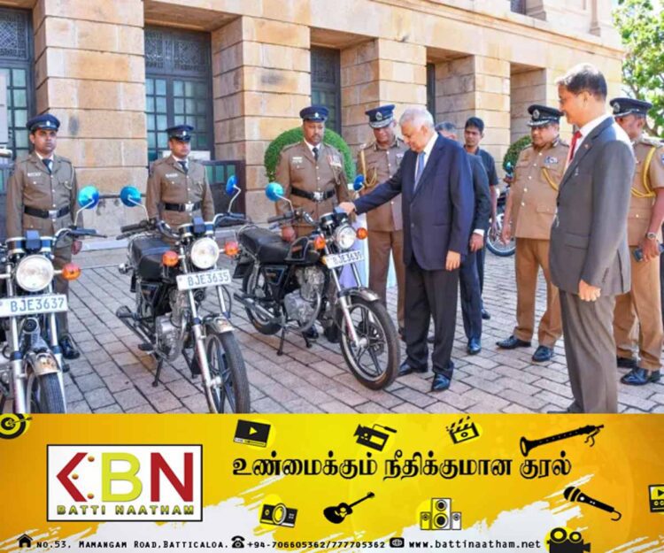 சீனாவினால் இலங்கை பொலிஸ் திணைக்களத்திற்கு மோட்டார் சைக்கிள்கள் வழங்கிவைப்பு!