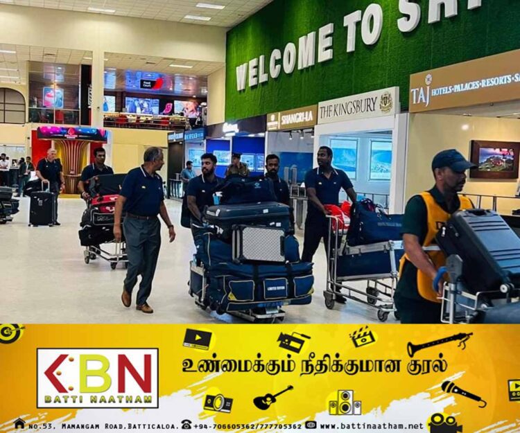வந்தடைந்த கிரிக்கெட் அணி வீரர்களுக்கு கட்டுநாயக்கவில் ஏமாற்றம்!