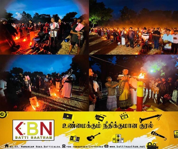 கொட்டும் மழைக்கு மத்தியிலும் மாவடிமுன்மாரி மாவீரர் துயிலும் இல்லத்தில் அஞ்சலி!
