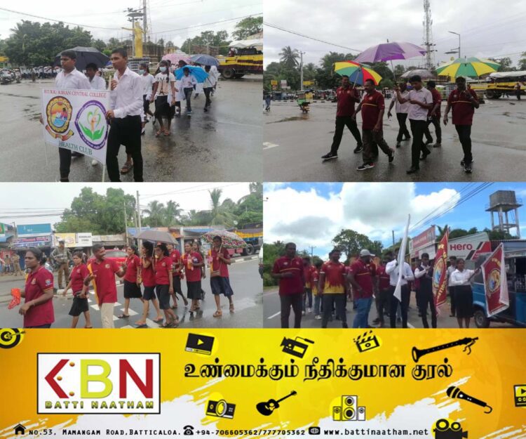 78வது ஆண்டு நிறைவை முன்னிட்டு மட்டு கிரான் மத்திய கல்லூரியில் நடைபவனி!