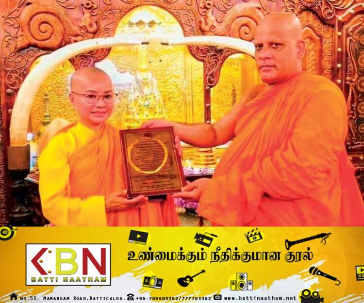 மிஸ் யுனிவர்ஸாக பட்டம் பெற்று துறவியாக மாறிய பெண் இலங்கை வருகை!