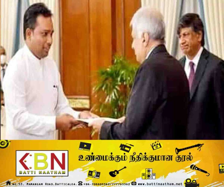 மட்டக்களப்பு மாவட்ட அபிவிருத்திக்குழு இணைத்தலைவராக இராஜங்க அமைச்சர் வியாழேந்திரன் நியமனம்!