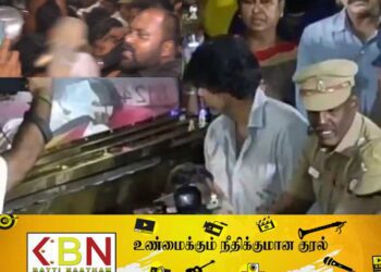 விஜயகாந்தின் அஞ்சலிக்கு சென்ற விஜய் மீது செருப்பு தாக்குதல்!(காணொளி)