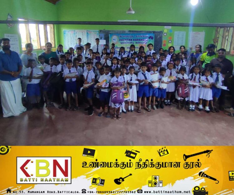 வளத்தாப்பட்டியில் இரு பாடசாலைகளுக்கு இணைந்த கரங்கள் அமைப்பினால் கற்றல் உபகரணங்கள் வழங்கி வைப்பு!