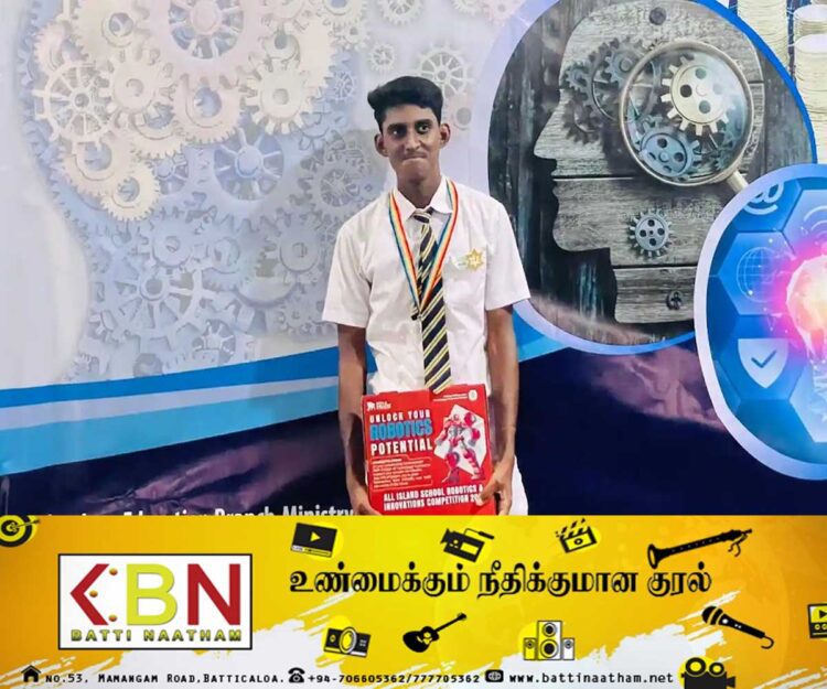 அகில இலங்கை ரீதியில் கிளிநொச்சி மாணவன் சாதனை!