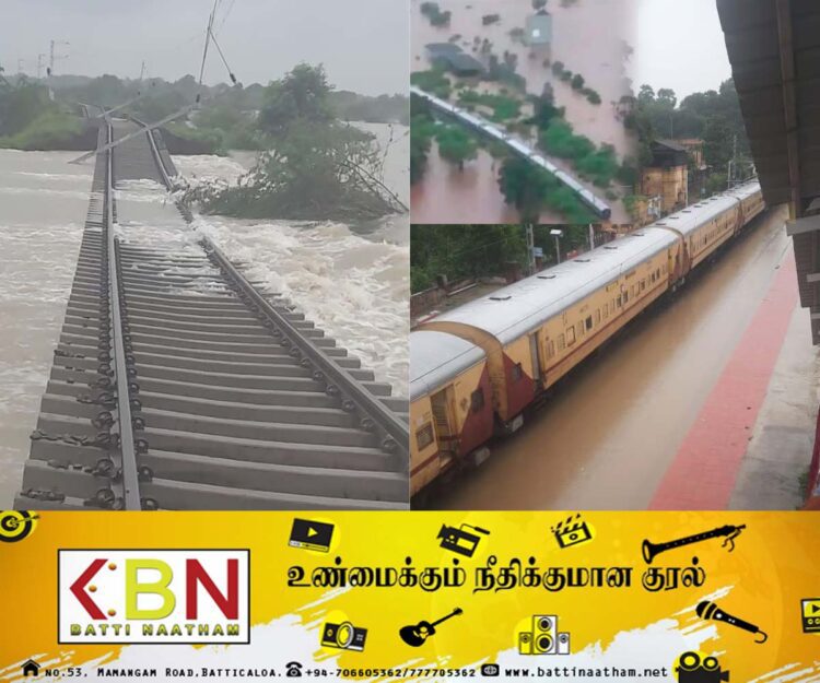 தமிழ் நாட்டில் வெள்ளத்துக்கு மத்தியில் பயணிகளுடன் சிக்கிக்கொண்ட ரயில்; மீட்பு பணிகள் தீவிரம்!
