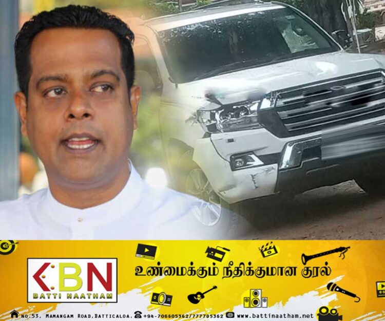 சனத் நிஷாந்த பயணித்த ஜீப் வாகனம் மீது தாக்குதல்!