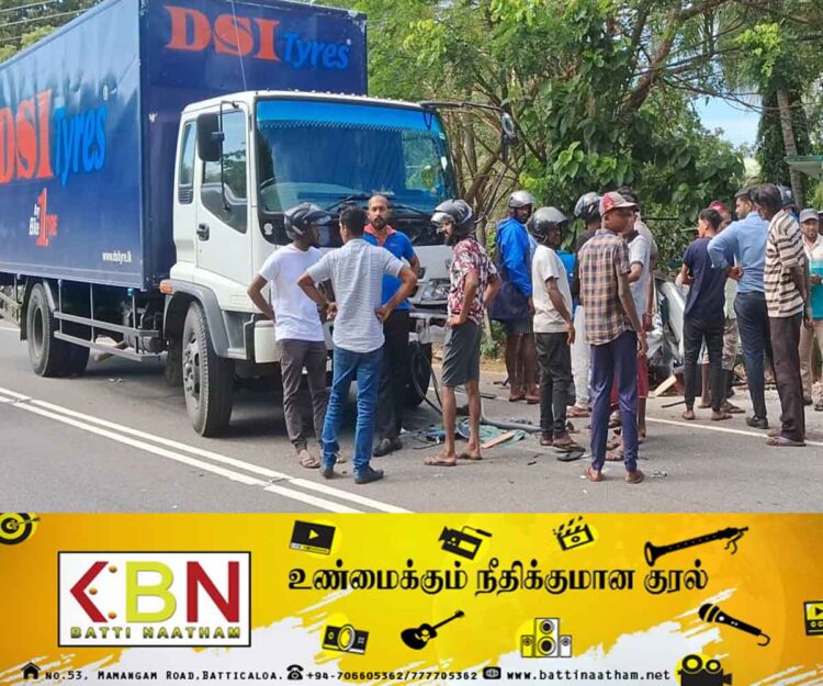 மட்டு குருக்கள்மடத்தில் விபத்து; ஸ்தலத்திலேயே ஒருவர் பலி, மூவர் படுகாயம்!