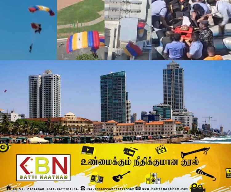 இலங்கையின் 76 வது சுதந்திர தின ஒத்திகையில் விபத்து!