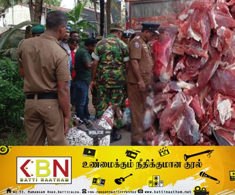 அரச பேருந்திலிருந்து வேட்டையாடப்பட்ட இறைச்சிகள் மீட்பு!