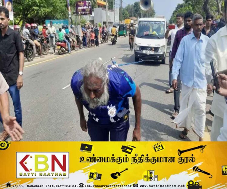தலைமுடியால் வாகனத்தை இழுத்து சோழன் உலக சாதனை!