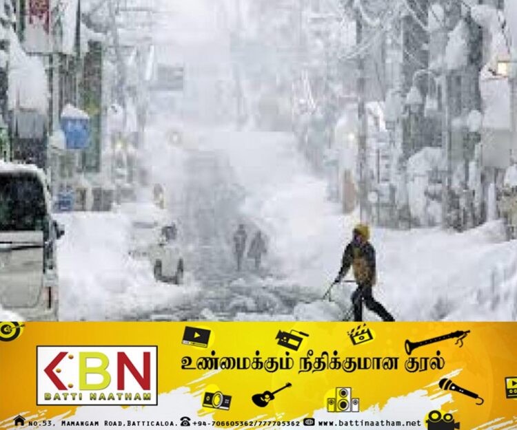சீனாவில் ஏற்பட்டுள்ள கடும் பனிப்பொழிவு காரணமாக போக்குவரத்து பாதிப்பு!