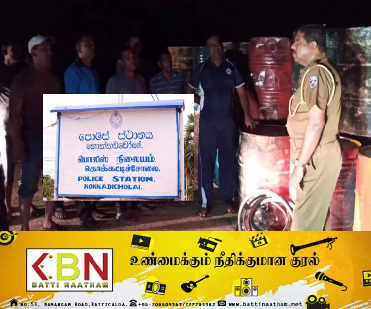 கொக்கட்டிச்சோலையில் கசிப்பு உற்பத்தி நிலையம் சுற்றிவளைப்பு; குற்றவாளிகள் தப்பியோட்டம்!