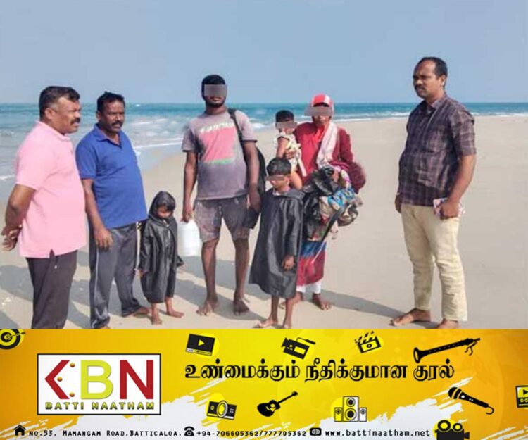 இலங்கையிலிருந்து ஒரே குடும்பத்தை சேர்ந்த ஐந்து பேர் ஏதிலிகளாக தமிழகத்தில் தஞ்சம்!