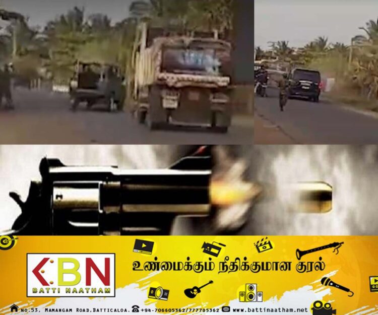 முல்லைத்தீவில் நிறுத்தாமல் சென்ற டிப்பர் வாகனம் மீது துப்பாக்கிப் பிரயோகம்!