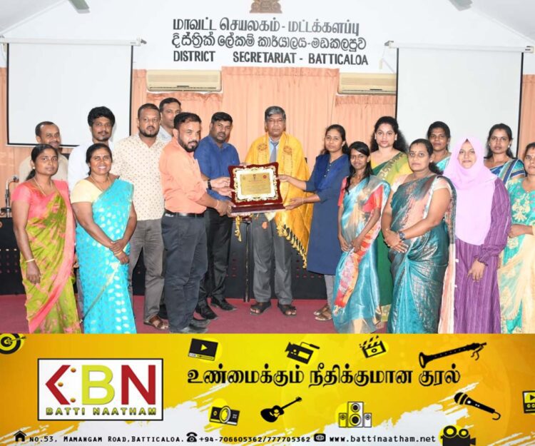 ஓய்வு பெற்று செல்லும் கிழக்கு மாகாண பிரதி பதிவாளர் நாயகத்திற்கு பிரியா விடை நிகழ்வு!