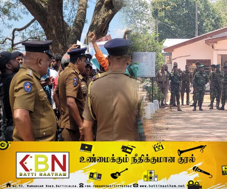 நெடுங்கேணி காவல் நிலையத்தை முற்றுகையிட்டுள்ள பொதுமக்கள்!