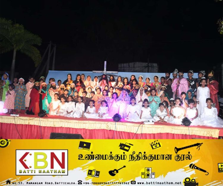 “ஆணிகள் வரைந்த ஓவியம் ” ; மட்டக்களப்பில் திறந்த வெளி பாஸ்க்கா நாட்டிய நாடக நிகழ்வு!
