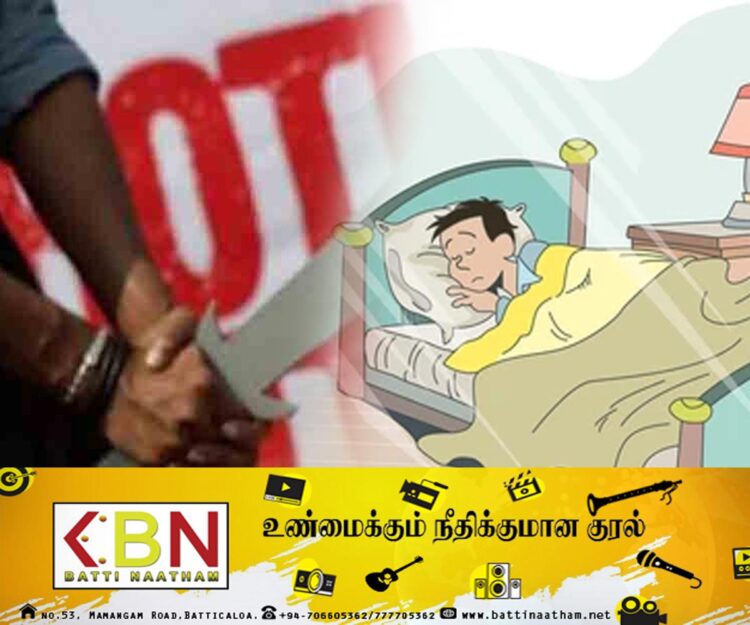 உறங்கிக் கொண்டிருந்த இளைஞன் மீது வாள்வெட்டு; திருமலையில் சம்பவம்!