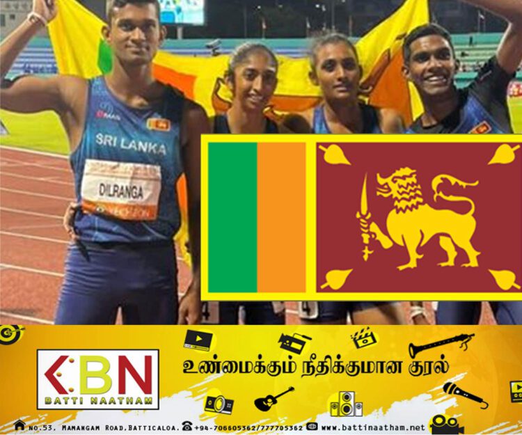 ஆசிய கனிஷ்ட மெய்வல்லுநர் கலப்பின தொடர் ஓட்டப் போட்டியில் இலங்கைக்கு வெண்கலம் பதக்கம்!