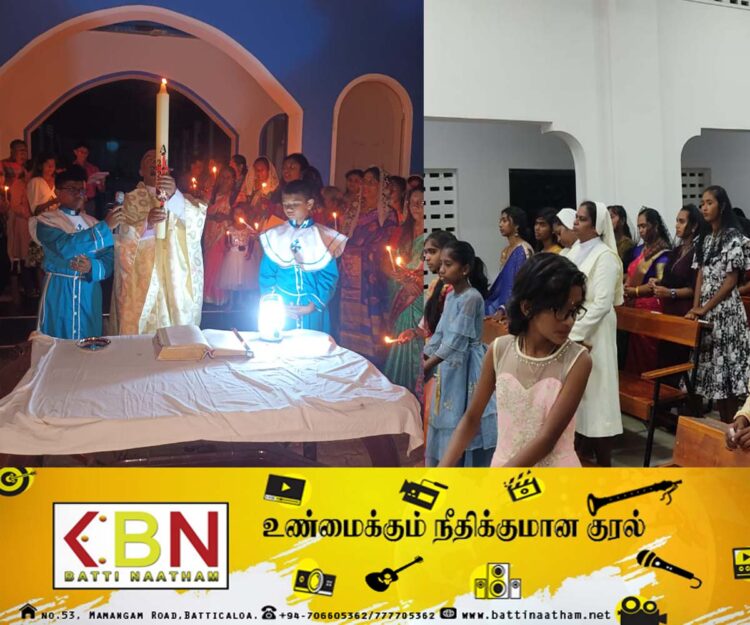 மட்டு அமிர்தகழி தூய கப்பலேந்தி அன்னை ஆலயத்தில் உயிர்ப்பு ஞாயிறு ஆராதனை!
