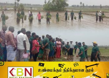 கொக்கட்டிச்சோலையில் பரசூட் முறையிலான நெற்செய்கை முறை அறிமுகம்!