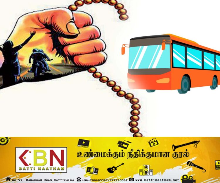 யாழில் பஸ்ஸில் பயணித்த பெண்ணொருவரின் தாலிக்கொடி திருட்டு!