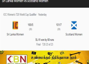 ஸ்காட்லாந்தை வீழ்த்தி ஐசிசி டி20 உலகக்கிண்ண கிரிக்கெட் போட்டிக்கு இலங்கை மகளிர் அணி தகுதி!