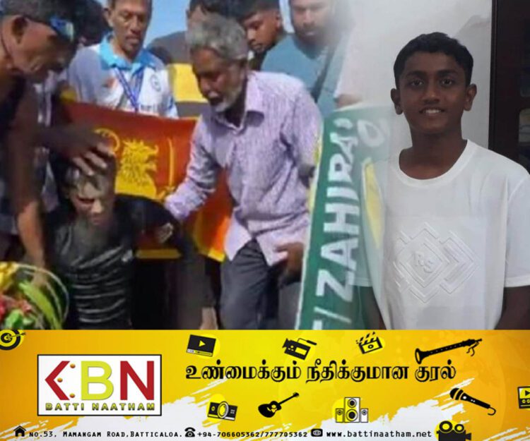 பாக்கு நீரிணையை நீந்தி கடந்து சாதனை நிலைநாட்டிய முஹம்மட் ஹஷன் ஸலாமா!
