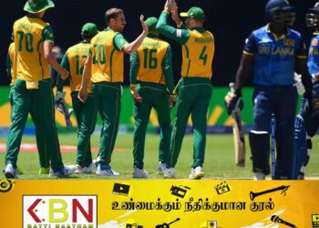 T20 உலகக் கிண்ண கிரிக்கெட் தொடர்; இலங்கையை வீழ்த்தியது தென்னாப்பிரிக்கா!