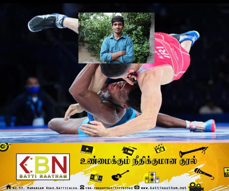 மட்டக்களப்பு மாணவன் மல்யுத்த போட்டியில் தேசிய ரீதியில் முதலாம் இடம்!
