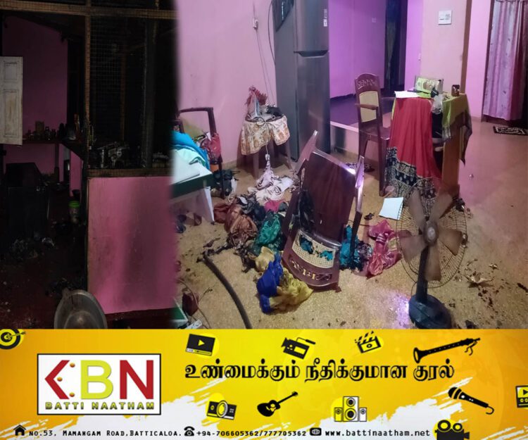 யாழ் வீடொன்றின் மீது தீ மூட்டிய வன்முறை கும்பல்!
