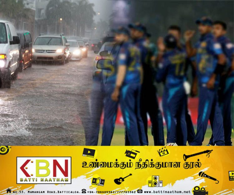 வெள்ளத்தில் சிக்கியது இலங்கை கிரிக்கெட் அணி!