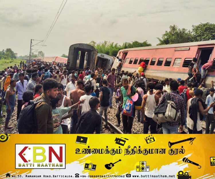 உத்தர பிரதேசத்தில் ரயில் தடம்புரள்வு; நால்வர்  உயிரிழப்பு!