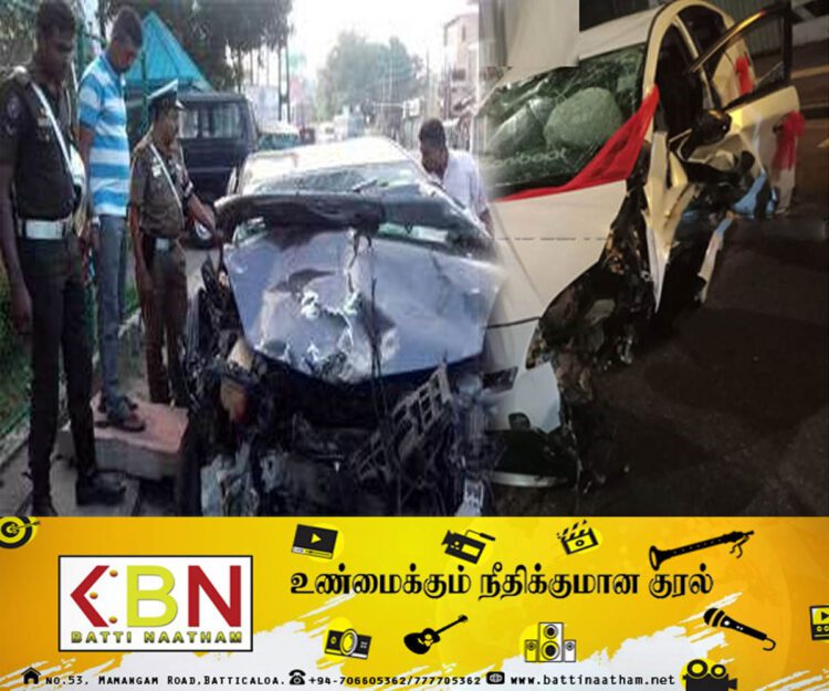 கொள்ளுப்பிட்டியில் வாகன விபத்து; புது தம்பதிகள் உட்பட ஐவர் காயம்!