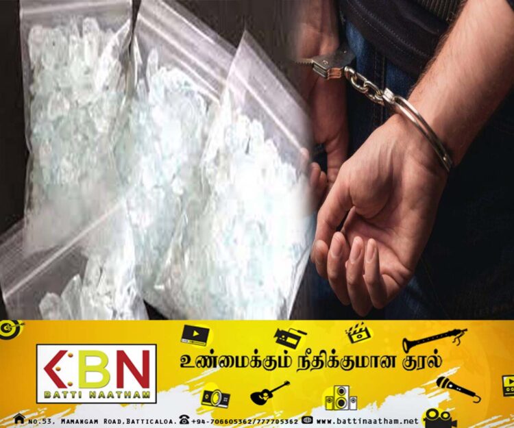 பெரியநீலாவணை பகுதியில் ஐஸ் போதைப் பொருட்களுடன் நால்வர் கைது!