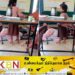 வகுப்பறையில் பாய் விரித்து உறங்கும் ஆசிரியைக்கு விசிறிவிட்ட மாணவர்கள்!