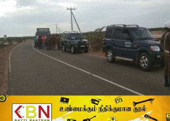 கிளிநொச்சி பகுதியில் ரிப்பர் வாகனம் மீது பொலிஸார் துப்பாக்கிச் சூடு!