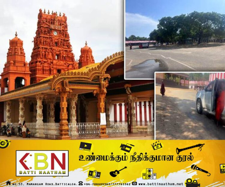 தடைகளை மீறி நல்லூர் ஆலயத்திற்குள் நுழைந்த பௌத்த பிக்குகளின் வாகனம்!