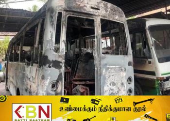 புத்தளத்தில் தீ மூட்டி எரிக்கப்பட்ட 4 பேருந்துகள்!