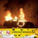 மாவத்தை பகுதியில் கராஜில் நிறுத்தி வைக்கப்பட்டிருந்த கார் தீக்கிரை!