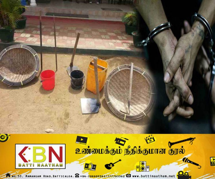 தெல்கொல் ஓய பகுதியில் மாணிக்கக்கல் அகழ்வில் ஈடுபட்ட மூவர் கைது!
