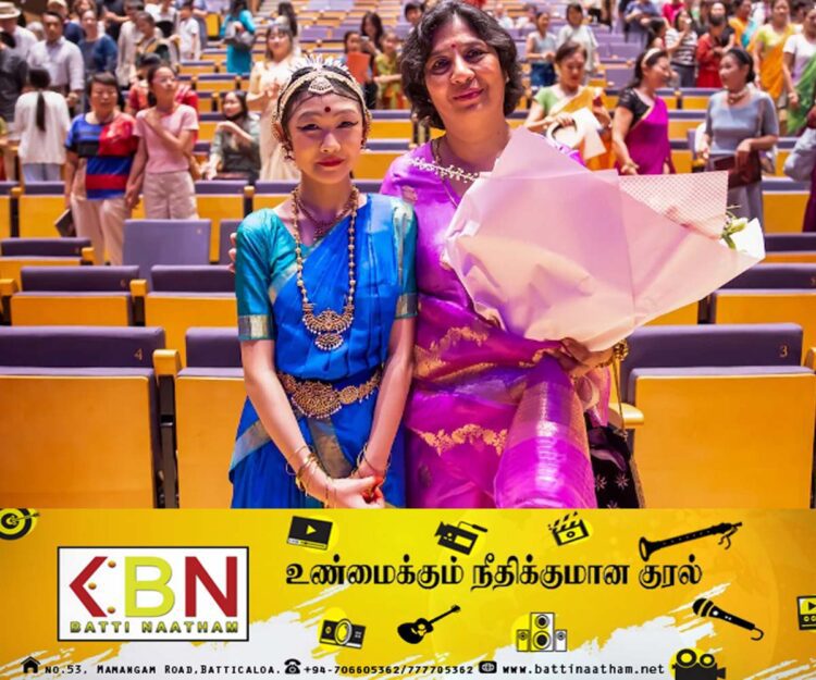 பரதநாட்டிய கலையை அரங்கேற்றம் செய்த சீனநாட்டு சிறுமி!