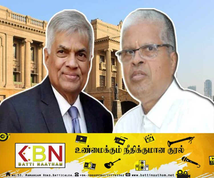 ரணிலைச் சந்தித்தார் நாடாளுமன்ற உறுப்பினர் சண்முகம் குகதாசன்!