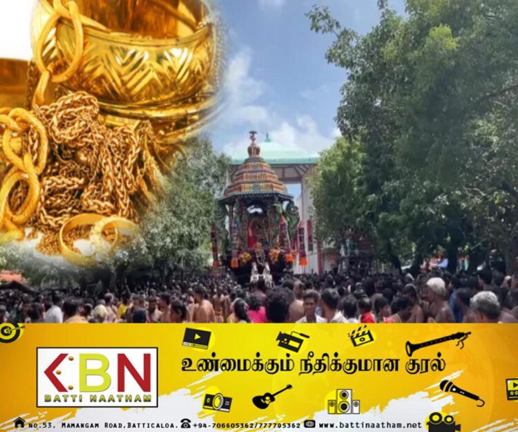 யாழ் செல்வ சந்நிதி முருகன் ஆலய தேர்த்திருவிழாவில் 35 பவுண் நகைகள் திருட்டு!