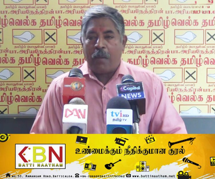 “சூடு சுரணையுள்ள தமிழன் அரியநேந்திரனுக்கே வாக்களிப்பான்”; வர்ணகுலசிங்கம் தெரிவிப்பு!