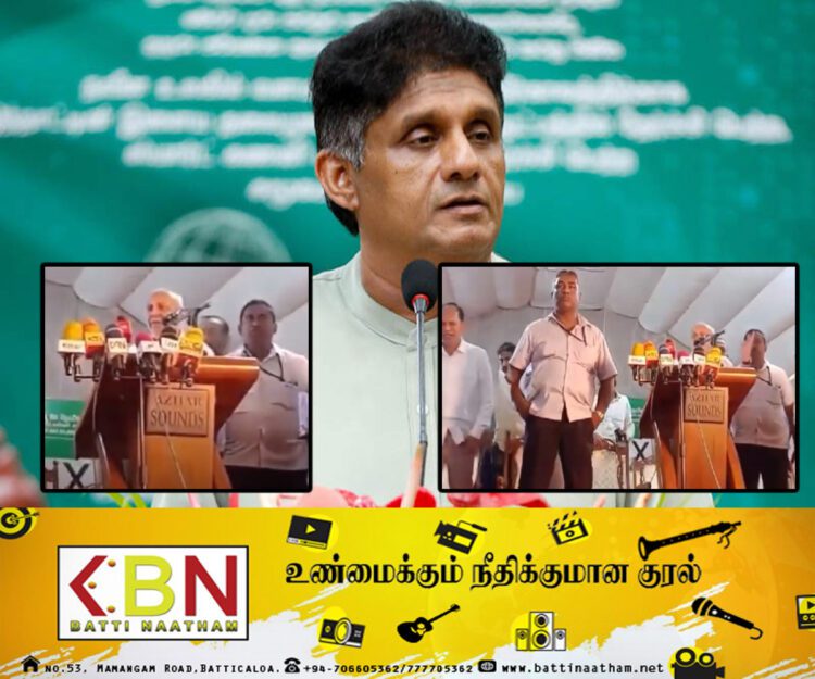 ரவூப் ஹக்கீம் மேடையில் பேசும்போது கல்வீச்சு; மட்டக்களப்பில் சம்பவம்!