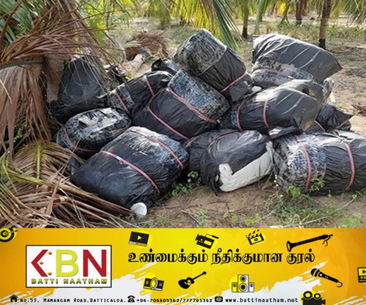 புத்தளம் பகுதியில் கடற்படையினரால் ஒரு தொகை பீடி இலைகள் கைப்பற்றல்!