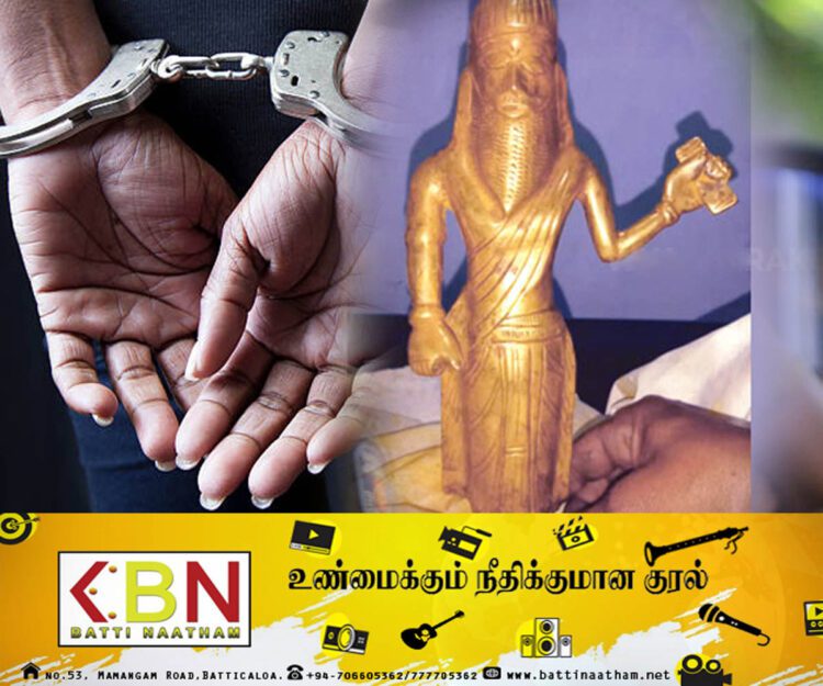 தங்க புத்தர் சிலை கடத்திய குற்றச்சாட்டில் நால்வர் கைது!